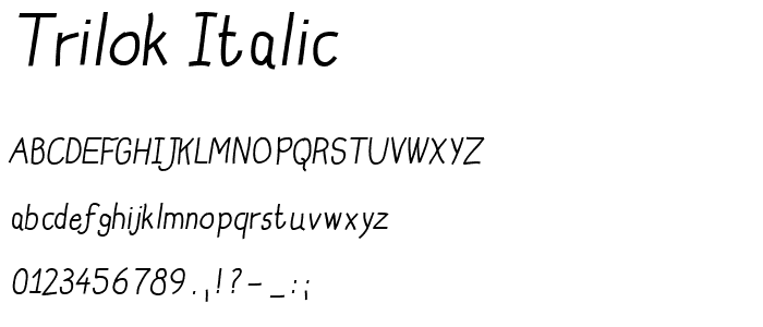 Trilok Italic font